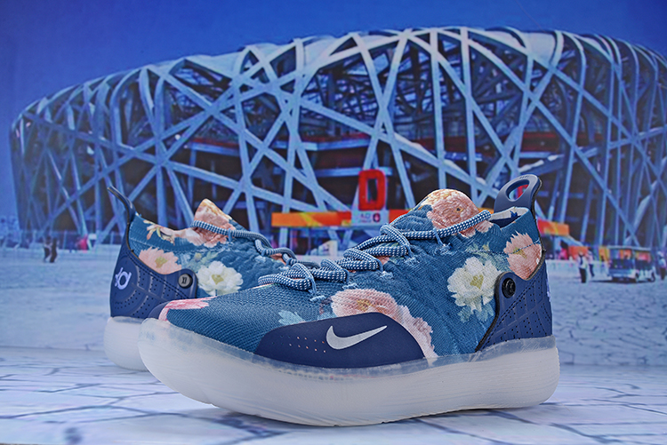 Men Nike Kevin Durant 11 Rose Blue Shoes